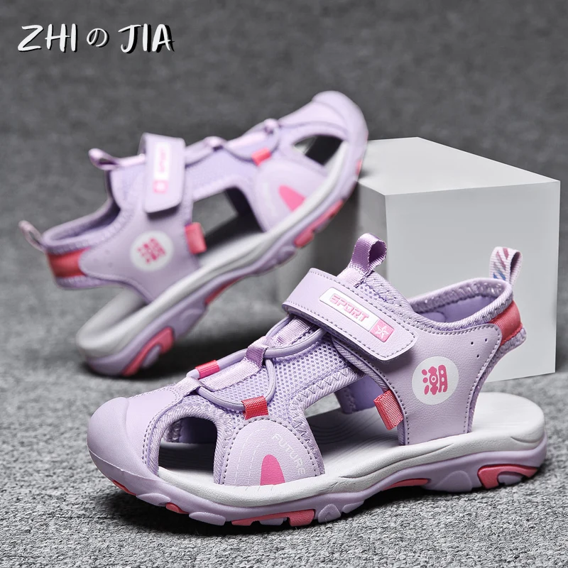 Summer New Children\'s Beach Breathable Sandals Boys Fashion Sports Sandals Girls Pink Sandals Anti slip and Wear Resistant Shoes