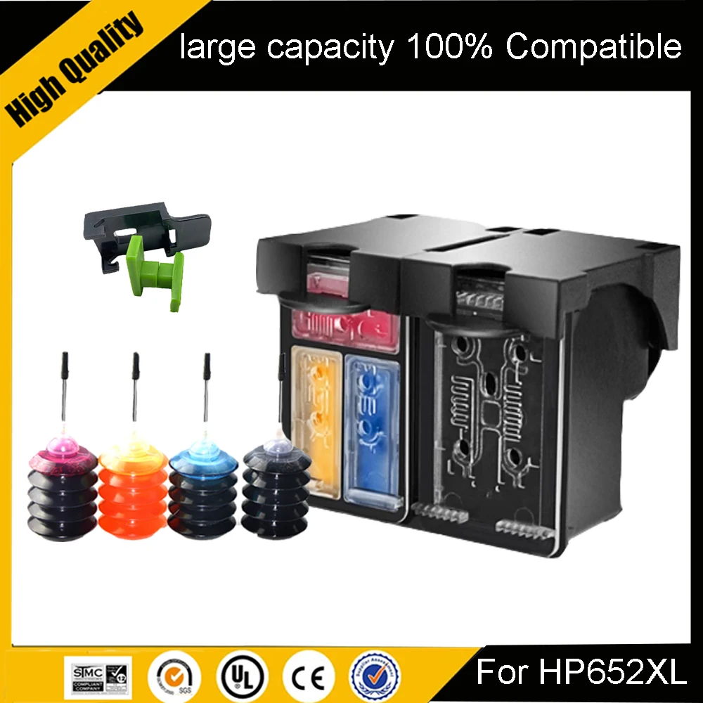 Einkshop 652XL 652 Ink Cartridge Replacement for HP 652 XL for HP Deskjet 1115 1118 2135 2136 2138 3635 3636 3835 4535