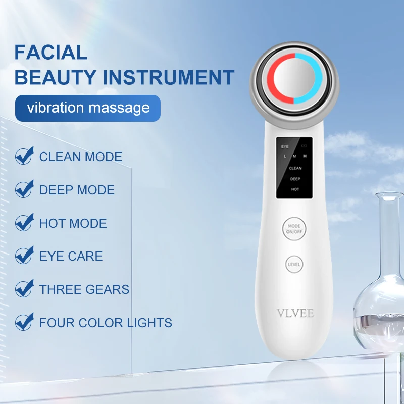 VLVEE Face Beauty Device Eye Care Instrument Deep Cleaning EMS Facial Lifting Massager Fade Wrinkle Hot Compress Skin Tighten