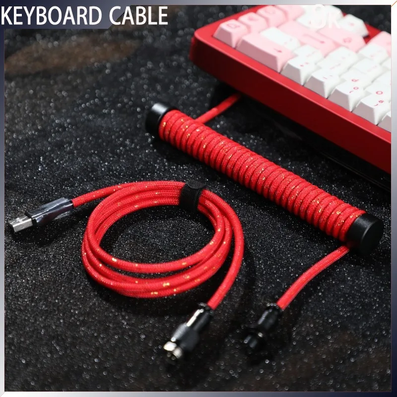 

Пятиядерный механический кабель для клавиатуры 8k, цветной выдвижной пружинный провод USB Typec-c, аксессуары для клавиатуры с магнитной осью по индивидуальному заказу