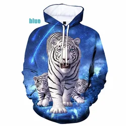 2022 Fashion Men/Women Couples 3d Print Dreamy Tiger Hoodies Casual Sweatshirt