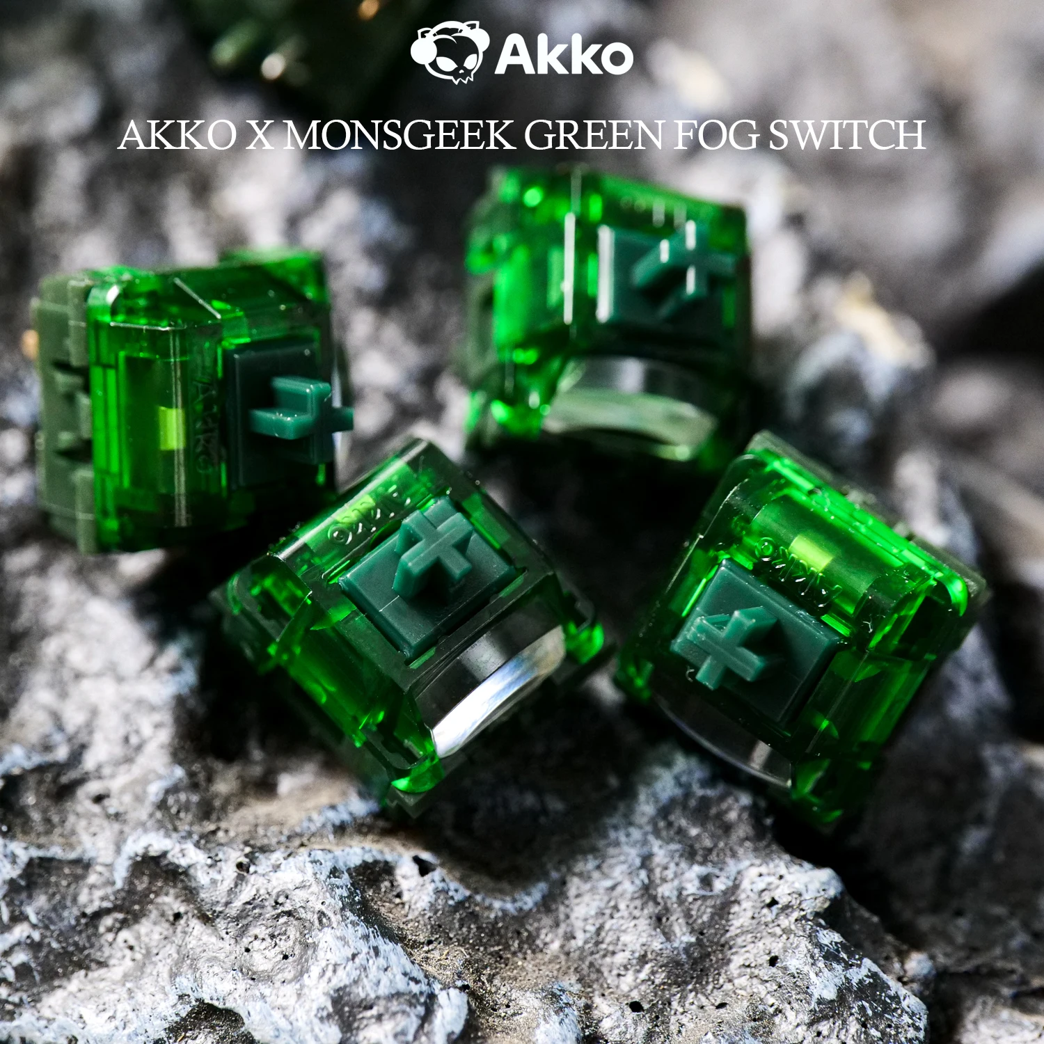 Akko x MonsGeek Green Fog Switches 5 Pins 60gf Heavy Linear Switch Factory Lubed Kompatybilny z klawiaturą mechaniczną MX (45 szt.)