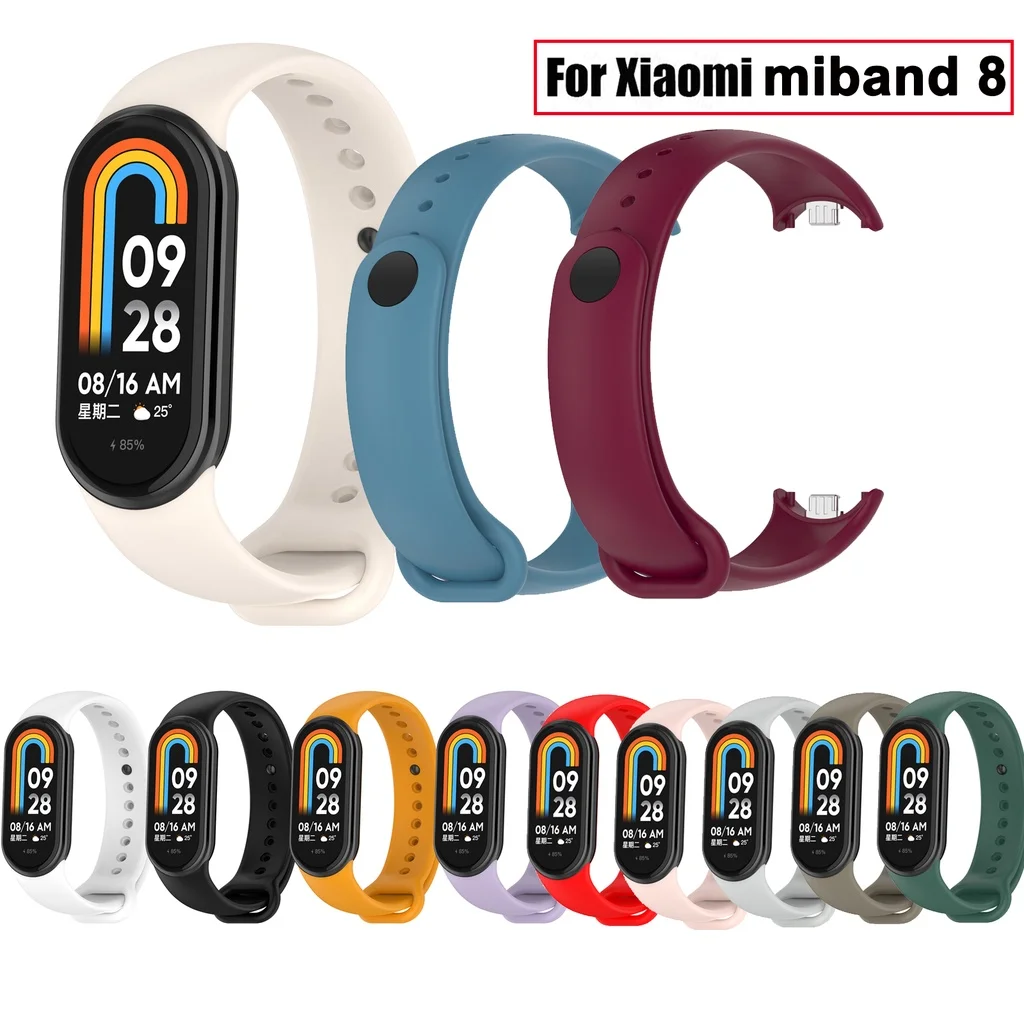 

Xiaomi MiBand 8 9 Silicone Band Strap for Mi band 8 9 Soft Waterproof sport band