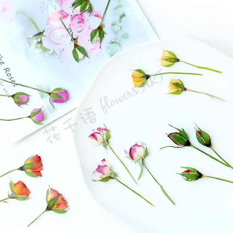 Mini Dried Flower Posies DIY Greeting Card Rose Bud- Thank You Gifts, 120 Pcs