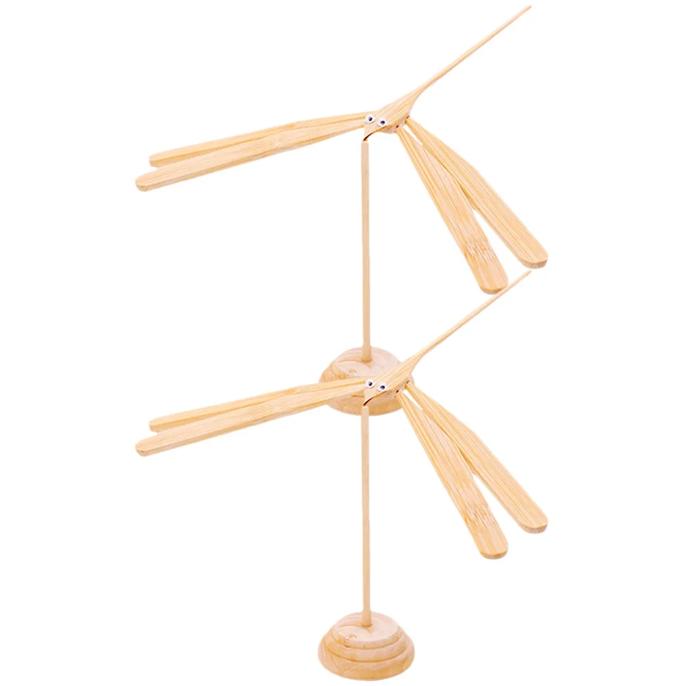 

2Pcs Bamboo Dragonfly Educational Balance Playthings Desktop Decorative Kids Accessory Creative Coordination Learning Supplies