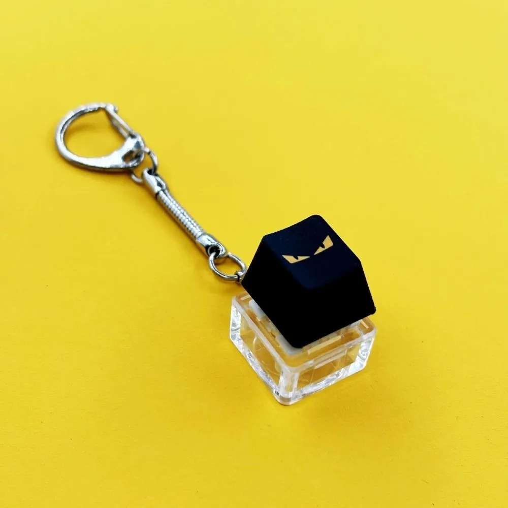 2 pièces nouvelle éclairage Fidget porte-clés bricolage jouet soulagement du Stress clavier Anti-anxiété en plastique presser Keycap jouet pour