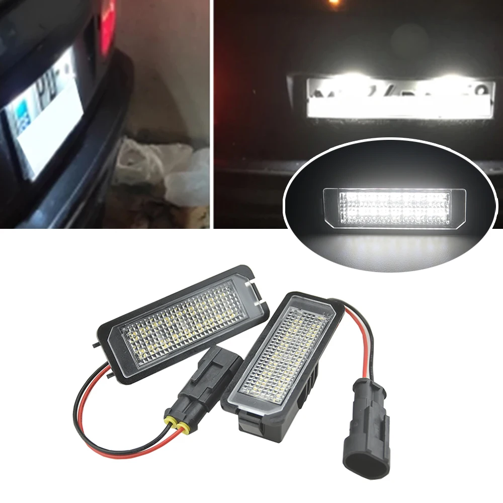 

For VW Fox-EU 2005-2012 White LED License Plate Lamp SMD White Led License Plate Lights Tag Lamps