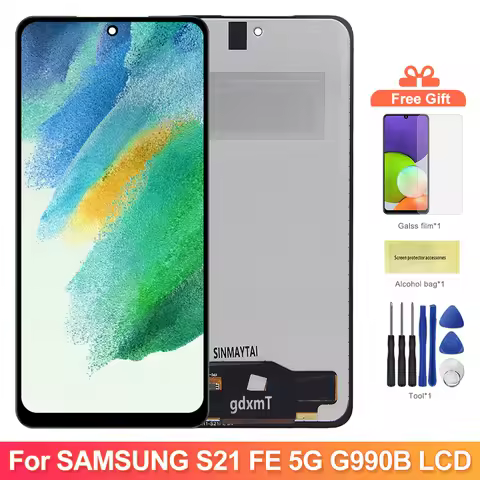 TFT S21 FE For Samsung Galaxy S21 FE LCD Display G990B G990U Display Touch Screen Digitizer Assembly Replacement Tested