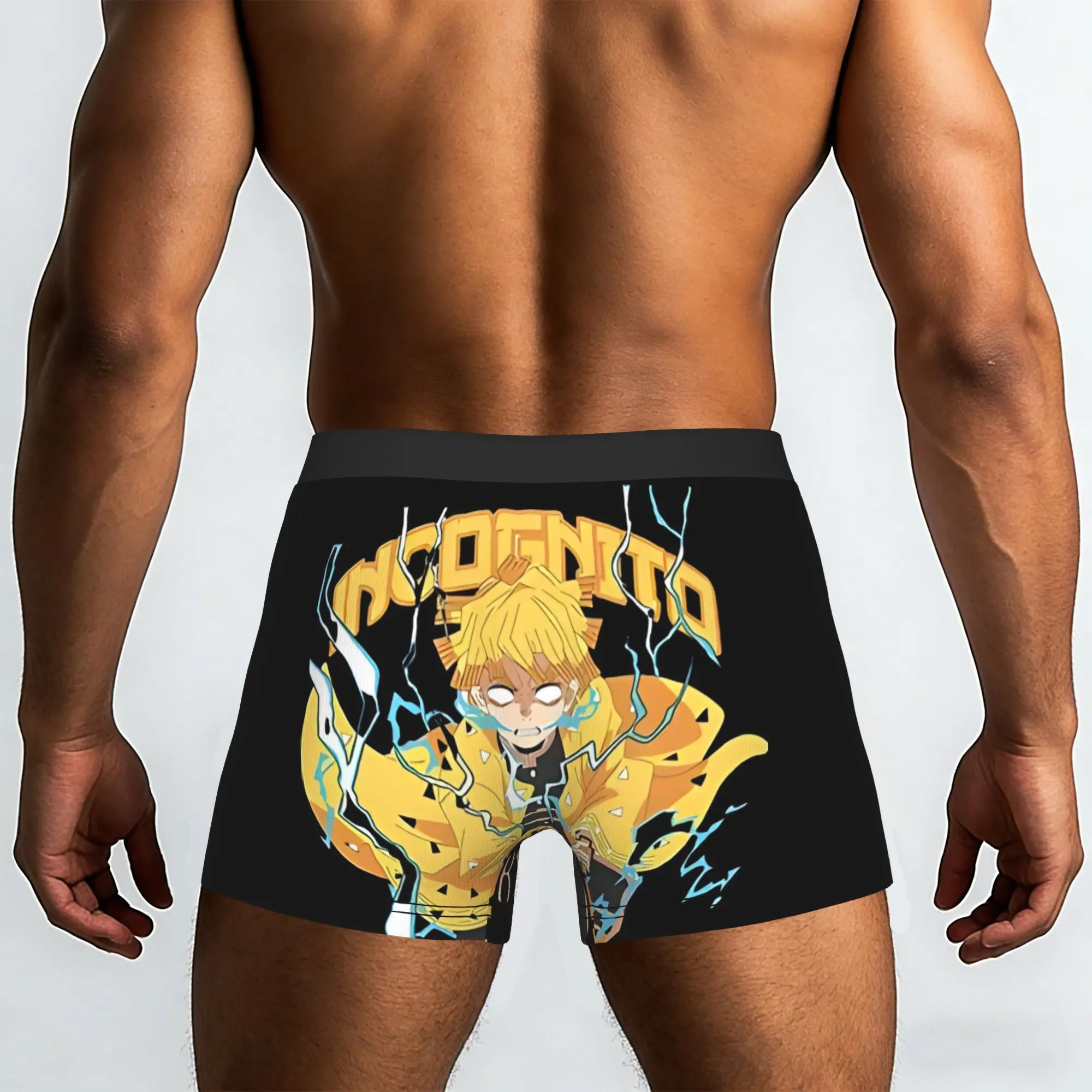 Zenitsu Lightning Pose Calm Force Bandai Demon Slayer Underpants Breathbale Panties Male Underwear Ventilate Shorts Boxer Briefs