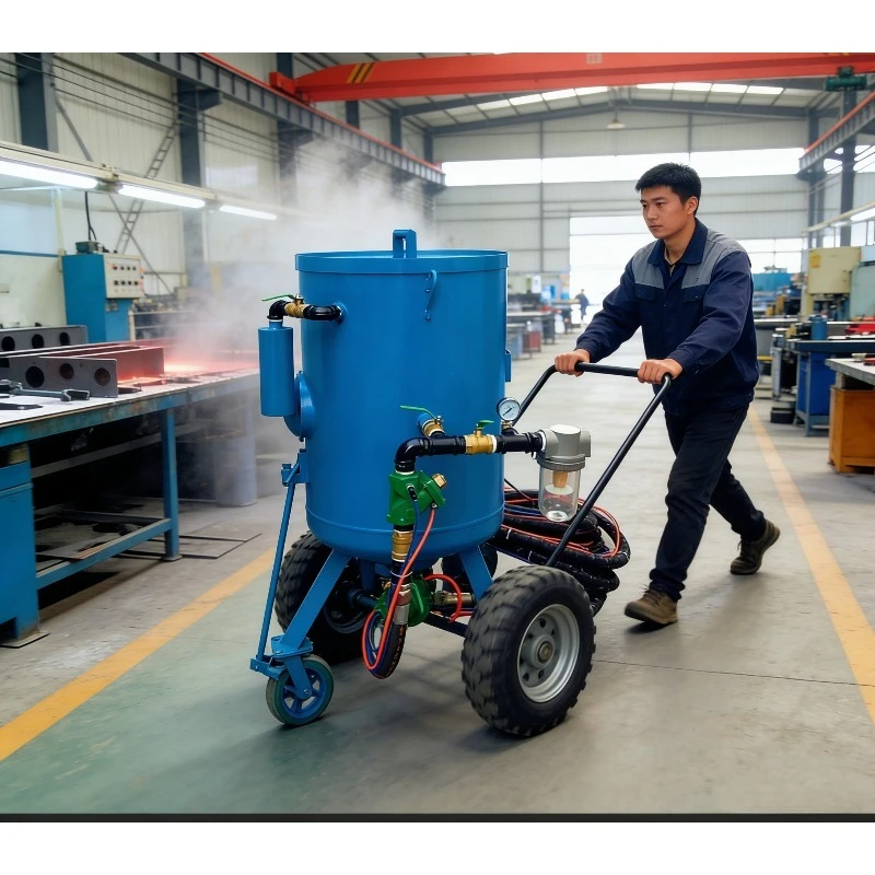 Portable Sand Blast Pot High Pressure Rust Removal Equipment Durable Industrial Sandblasting Machine for Metal