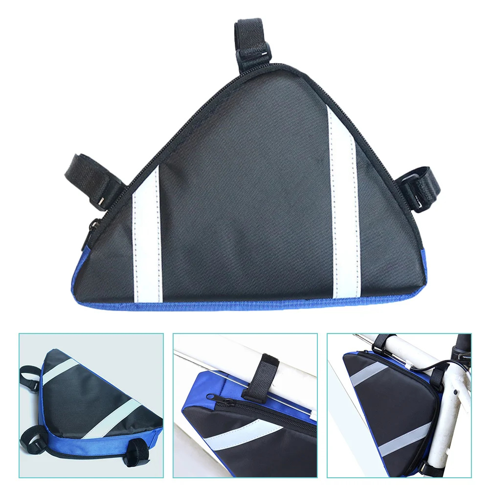 

1pc Multi-Function Bike Frame Bag Portable Convenient Storage Pouch For Folding Road Mountain Bikes Durable Smooth Zipper