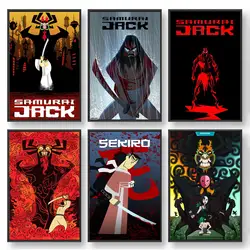 samurai jack Poster Decorative Painting Canvas Poster Wall Art Living Room Posters Bedroom Painting