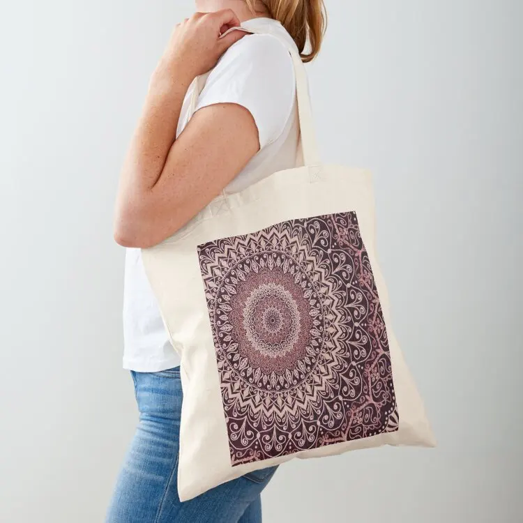 

MARSALA MANDALA Tote Bag tote bag woman foldable reusable bag shopper bags for women Shopping bags