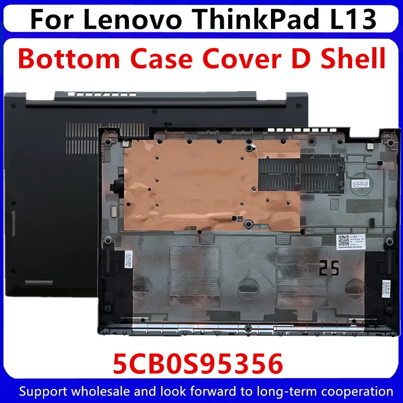 Capa base inferior inferior para Lenovo ThinkPad L13, capa preta, 5CB0S95356, Novo