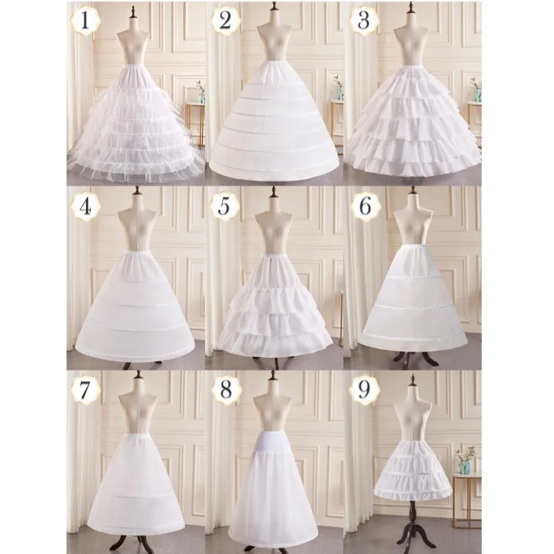 10 Styles Wedding Accessories Adjustable Bridal Wedding Petticoat Lining Ruffle Puffy Suit For Quinceanera Dress Plus Size