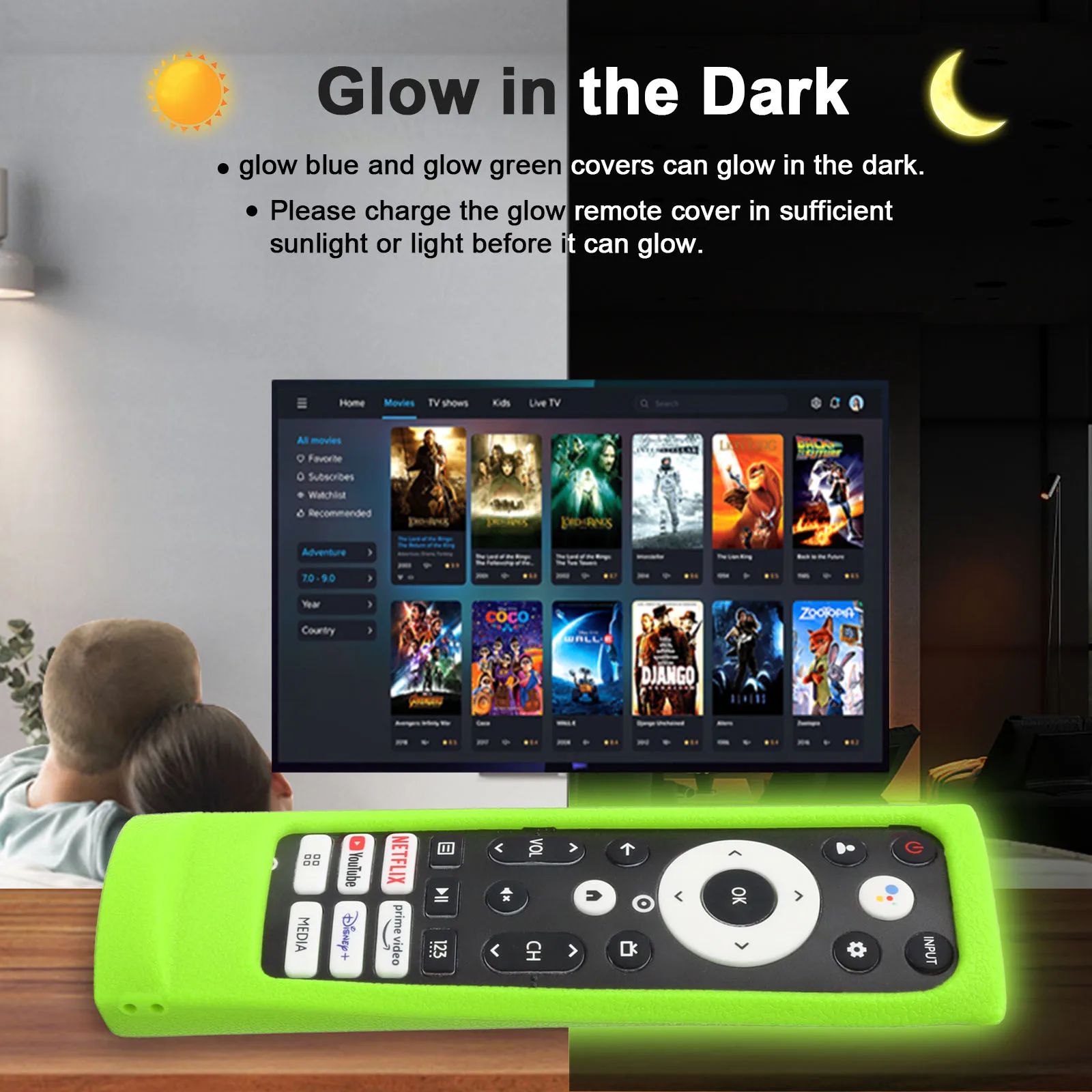 Silicone Case Fit for Hisense smart TV remote control ERF3N90H, ERF3M90H, ERF3L90H Protective Sheath Cover Anti-Slip ﻿