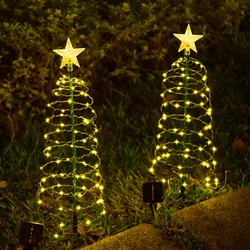 Solar Outdoor Garden Christmas Tree Lights LED String Lights IP65 Star Light Decorative Lights for Christmas Day Decoration