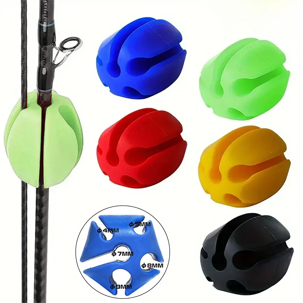 Fishing Rod Organizer Portable Pole Ball Retaining Clip Multifunctional Anti-Collision Rod Holder for Fishing Lure Rod Storage