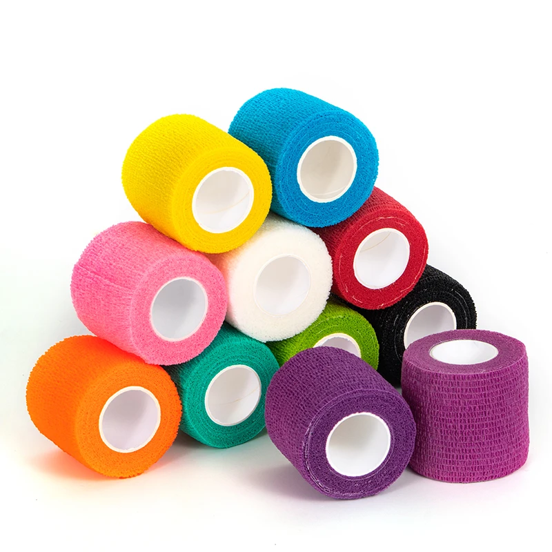 6/12/24pcs Tattoo Bandage Disposable Sport Wrap Tape Self Adhesive Elastic Bandage Tape Tattoo Permanent Make up Accessories