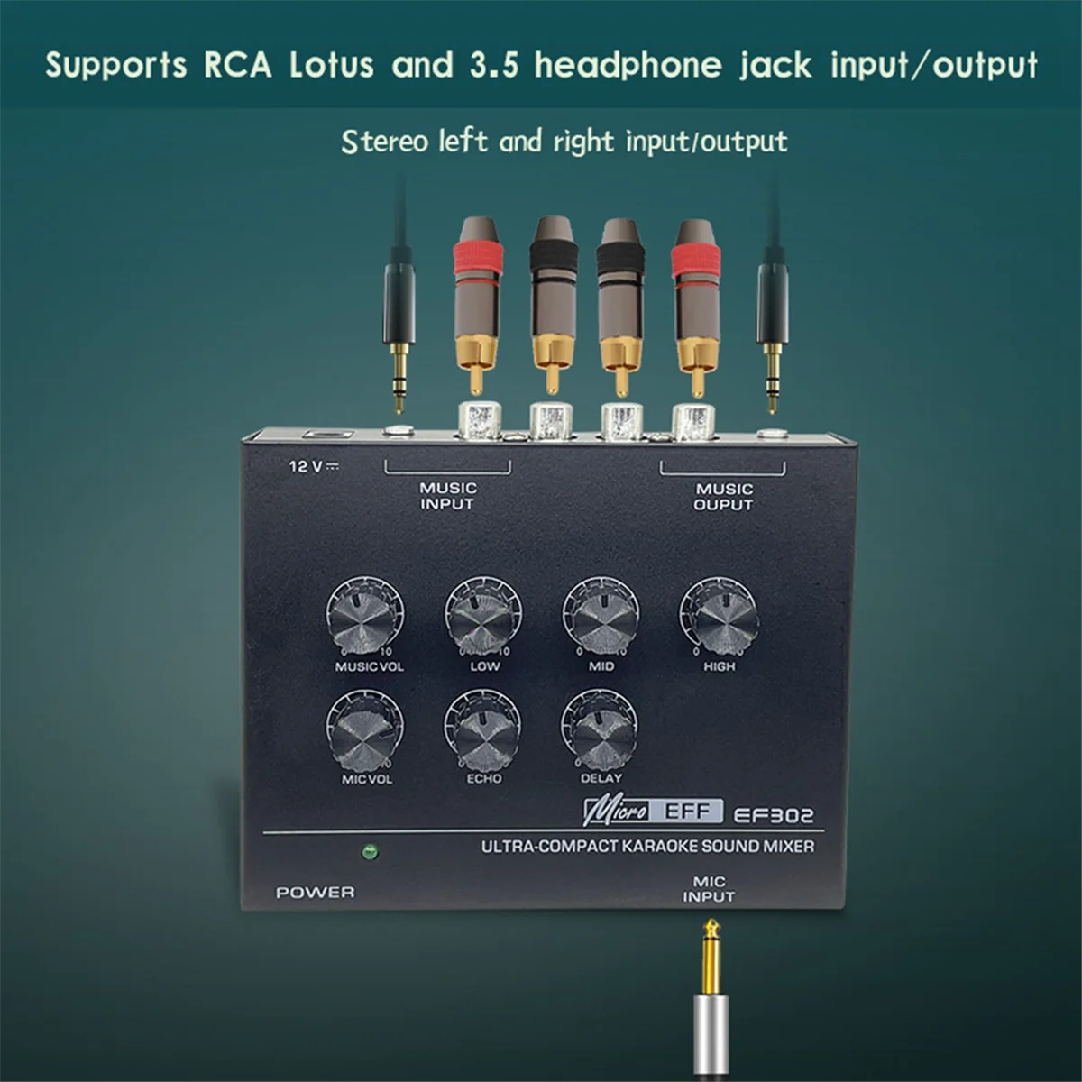 ABDX-EF302 Sound Mixing Console USB Audio Mixer Microfoon Opname Effecten Audio Mixer US