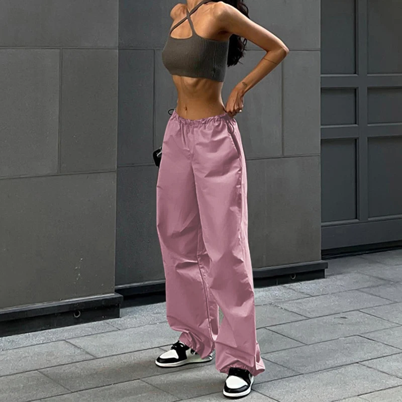 

American Retro Workwear Casual Pants Women Summer Versatile Straight Cylinder Slim Fit Long Pants Loose Y2k Female Clothes