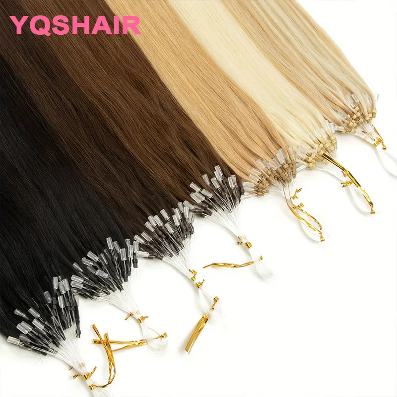 

Наращивание волос Micro Loop: натуральные прямые волосы 14-26 дюймов, на микро-кольцах, 50 шт./упаковка