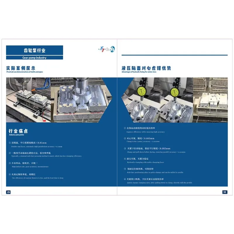 ملزمة مزيج هيدروليكي بمحطتين، مجموعة هيدروليكية عالية الدقة، سلسلة ملزمة هيدروليكية مسطحة للوجه