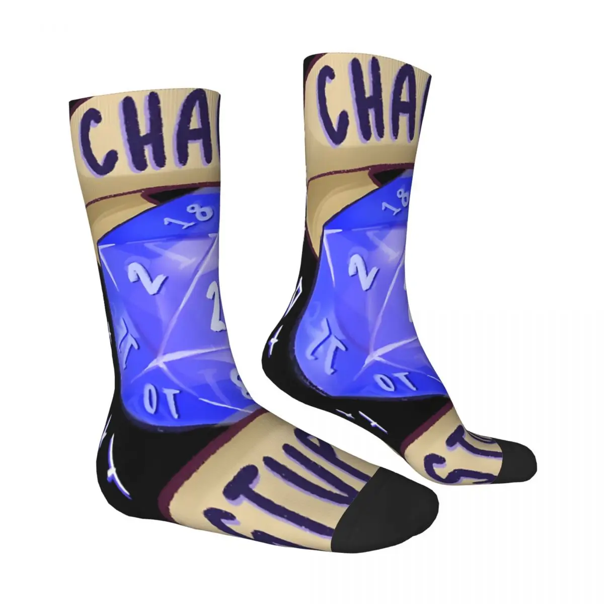 Chaotic Stupid D20 Dice Socks Male Mens Women Autumn Stockings Hip Hop