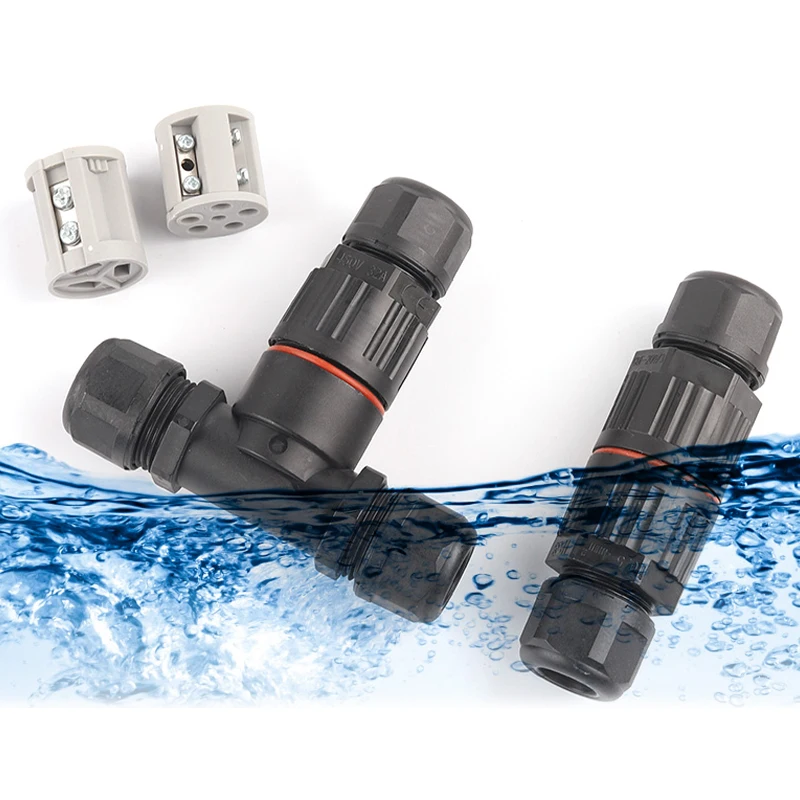 IP68 I/T Shape Waterproof Connector 2/3/5 Pin Wire Connectors Quick Screw Connect Push-in Terminals Electric Junction Box DIY GO