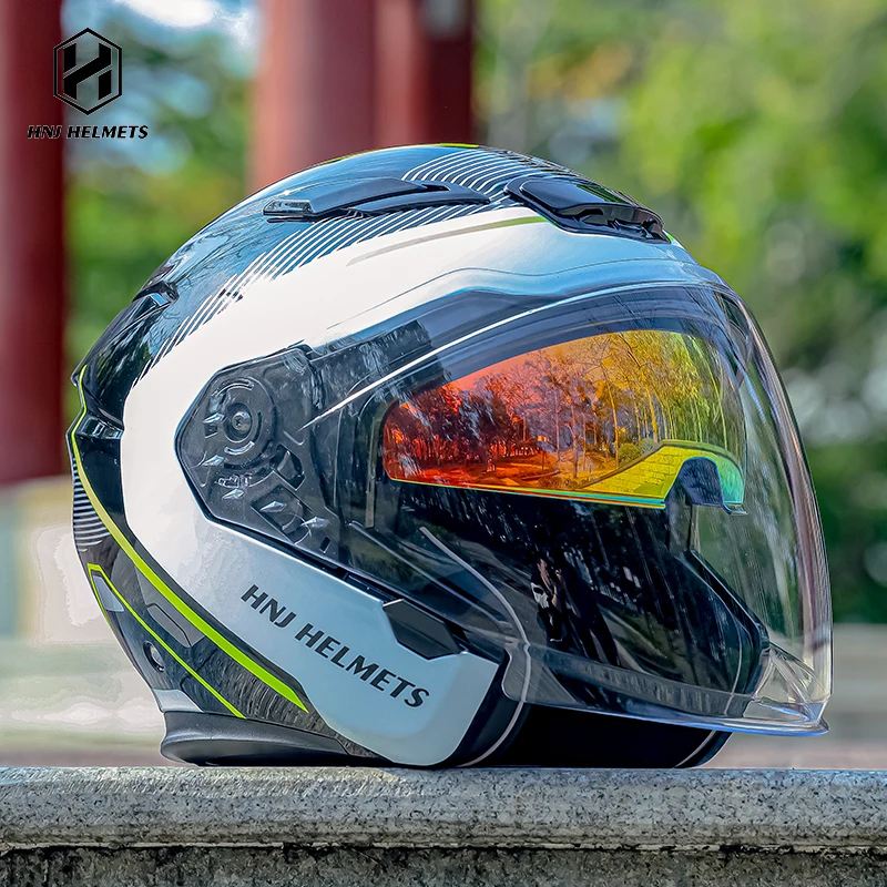 3/4 Helmet Male Motorcycle Half Helmet Electric Car Summer Safety Helmet 오픈헬멧 Casco Moto Cascos Para Moto Casco Perro