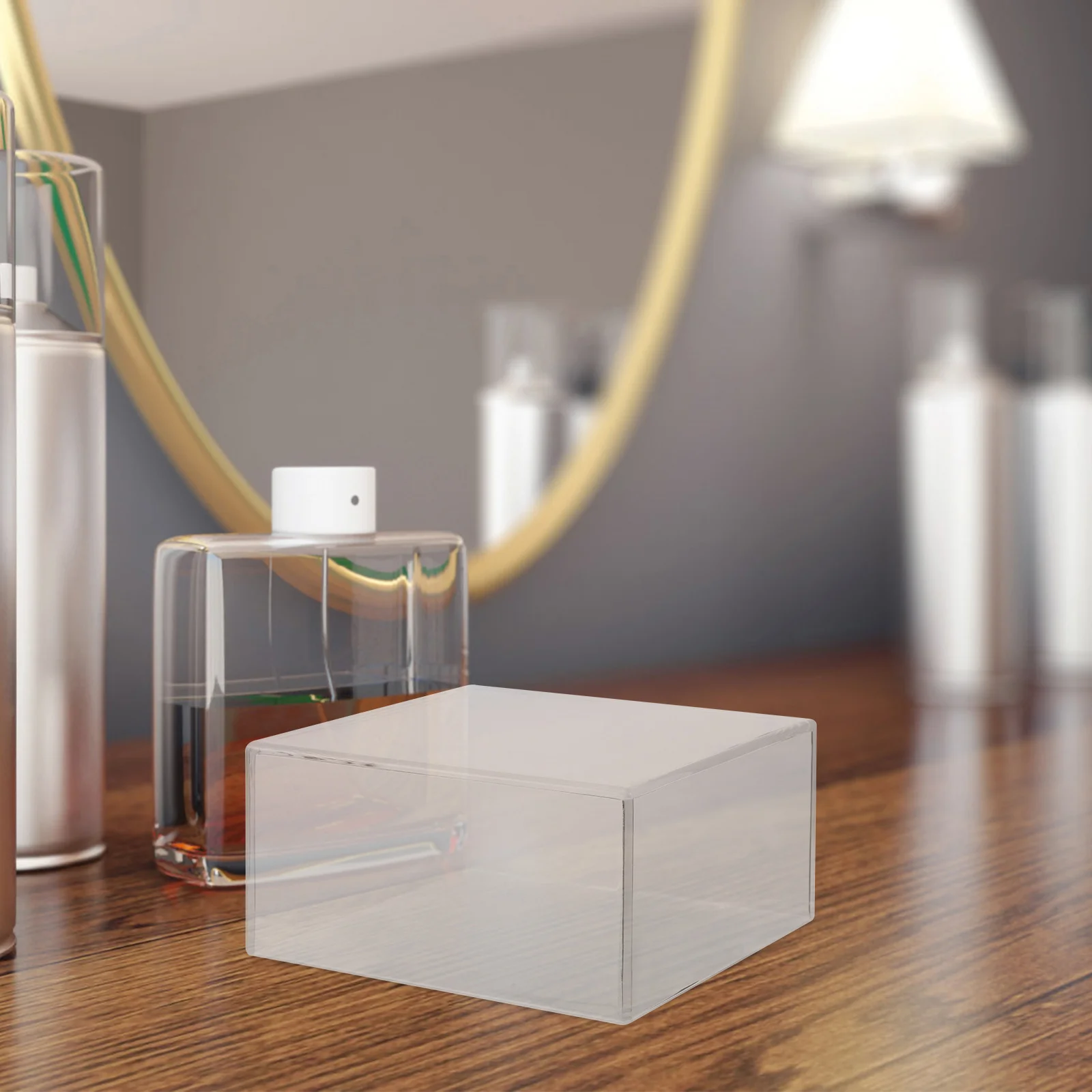 

6pcs Acrylic Display Box Clear Cube Stand For Jewelry Collectibles Artwork Multi-Purpose Risers For Vendor Events Buffet