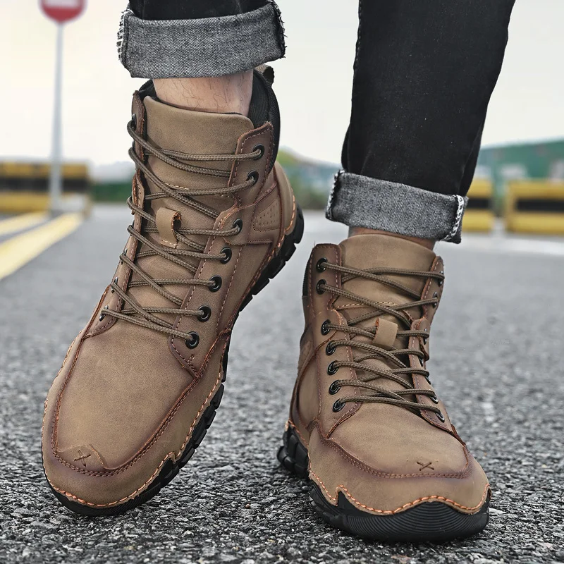 Zapatillas de deporte antideslizantes para hombre, zapatos ligeros y cómodos para correr al aire libre, Botas de senderismo de viaje, botas de negocios informales