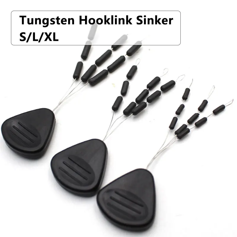 9PCS/Pack Carp Tungsten Putty Hooklink Sinker Hook Links Line Fishing Rigs Pop Ups Weight Tubing Hook Sleeve Aligner