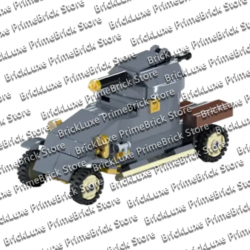 QWERT Vintage Armored Vehicle Model MOC Building Bricks War Equipment Modular Technology Gifts Holiday Assemble Toys Ideal Gift