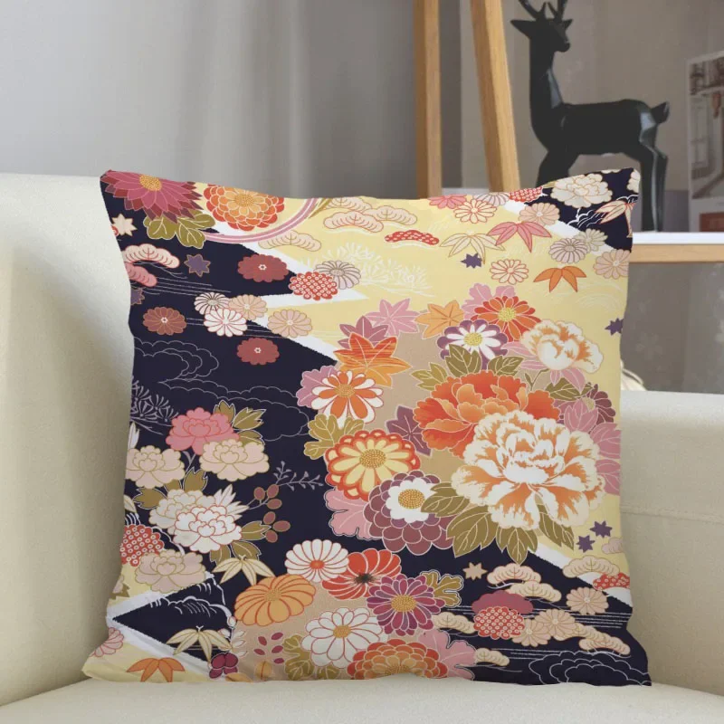 Musife Japanese Style Illustration Pillowcase Sofa Decorative Cushion Cover Pillowcase Home Decor Drop Shipping Wholesale 12.15