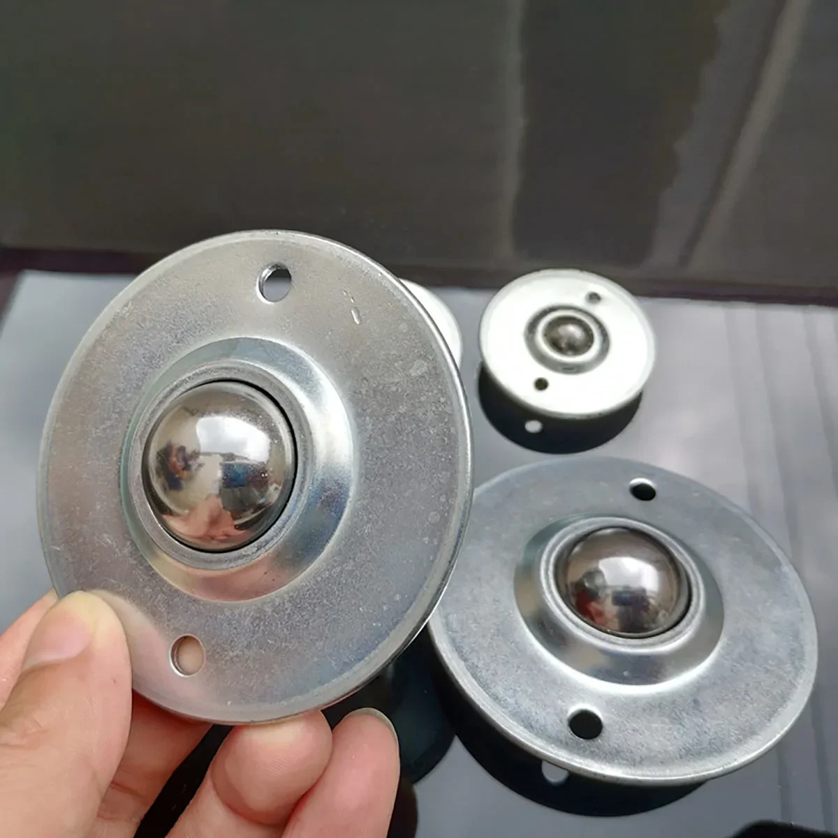 CY-12/16/19/22/25/30/38B Universal Ball Transfer Caster Wheel Ball Bearing Conveyor Roller Caster Furniture Desk Cabinet DIY