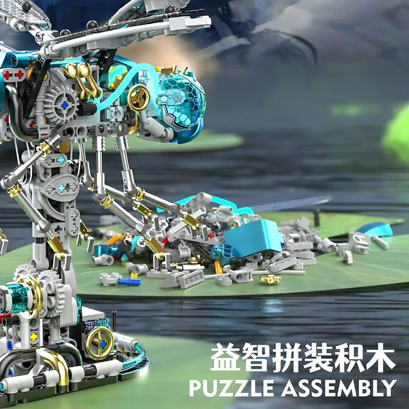 Creativo meccanico libellula edificio animale insetto robotico simulazione mondo modello animale giocattolo per bambini per regali di compleanno per ragazzi adulti