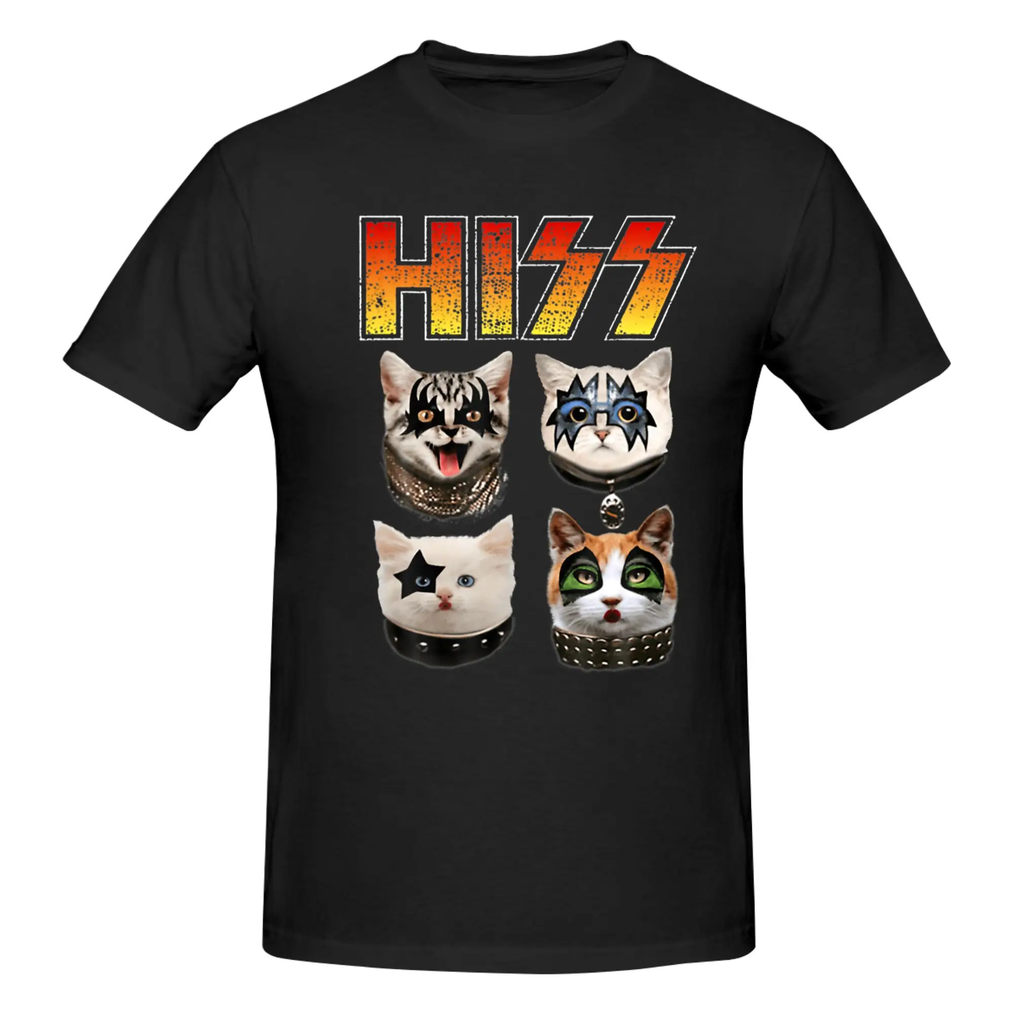 1 Piece Gene Simmons Graphic Funny 100% Cotton T-Shirt Hiss Rock Fans Tops Tees For Men