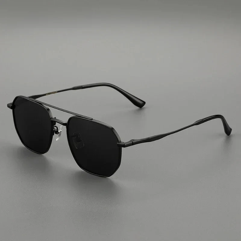 

Top Quality Pure Titanium Pilot Polarized Sunglasses Men Outdoor Driving Night Vision Shades Anti-Glare Fishing UV400