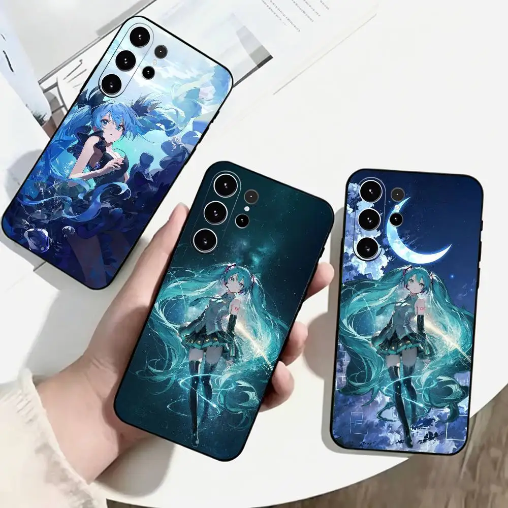 

Hatsune Miku V-VOCALOID Phone Case Black Silicone Soft For Samsung S25,S24,S21,S22,S23,S30,Ultra,S20,Plus,Fe,Lite
