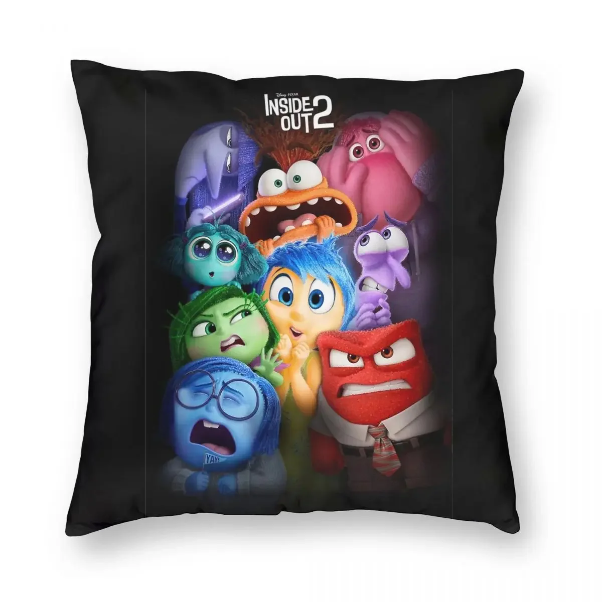 Inside Out Emotions Anger Pillowcase Double-sided Printing Cushion Cover Decor Cartoon Pillow Case Cover Home Zippered 40*40cm