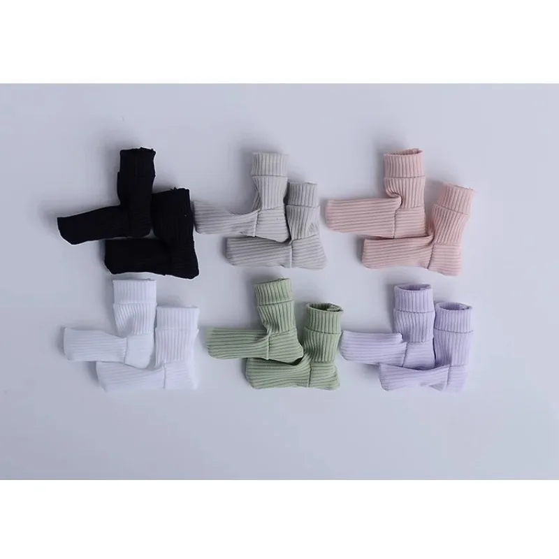 

12FS013 1/6 Scale Trend Male/female Soldier Solid Color Mid Short Socks Model for 12inch Action Figures Body Accessory