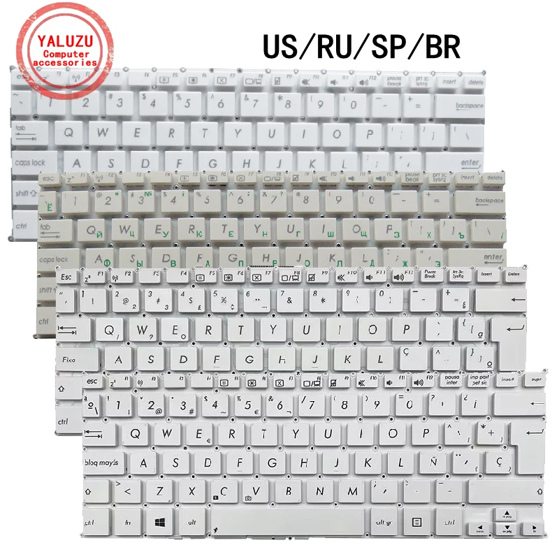 US/RU/SP/BR inglés nuevo teclado del ordenador portátil para ASUS X200 X200CA X200MA X200LA X201E X201S X202 X202E F200 F200CA F200LA R202