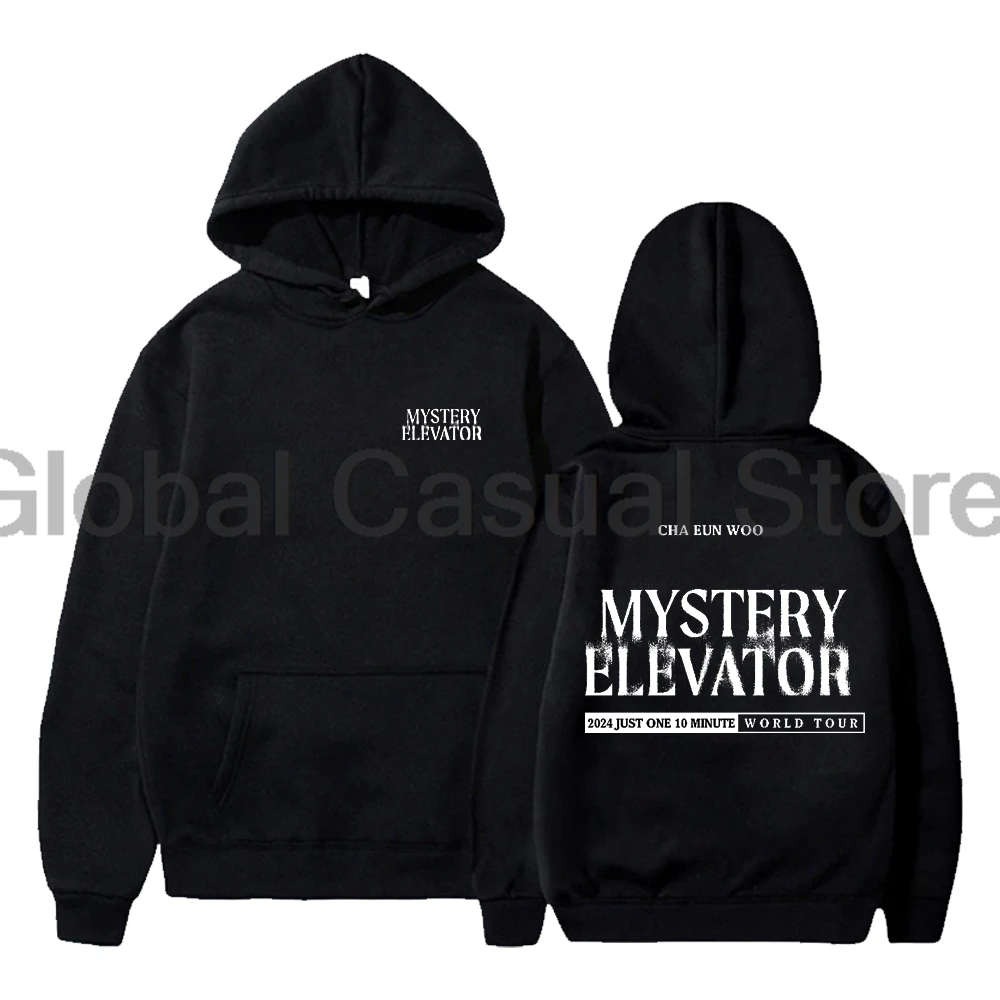 

Cha Eun Woo Just One 10 Minute Mystery Elevator Tour Hoodie 2024 Long Sleeve Streetwear Women Men Sweatshirt Fashion Clothes