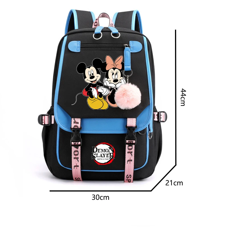 Tas punggung Laptop Pria Wanita, ransel Laptop Disney Mickey Minnie Mouse, tas sekolah remaja, tas buku pelajar anak perempuan laki-laki, tas bepergian