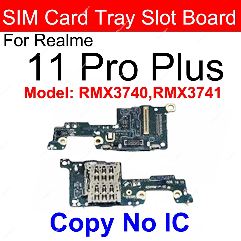 SIM Card Tray Slot Board For Realme 10 Pro Plus 11 Pro Plus SIM Card Holder Board Flex Cable Connector Parts