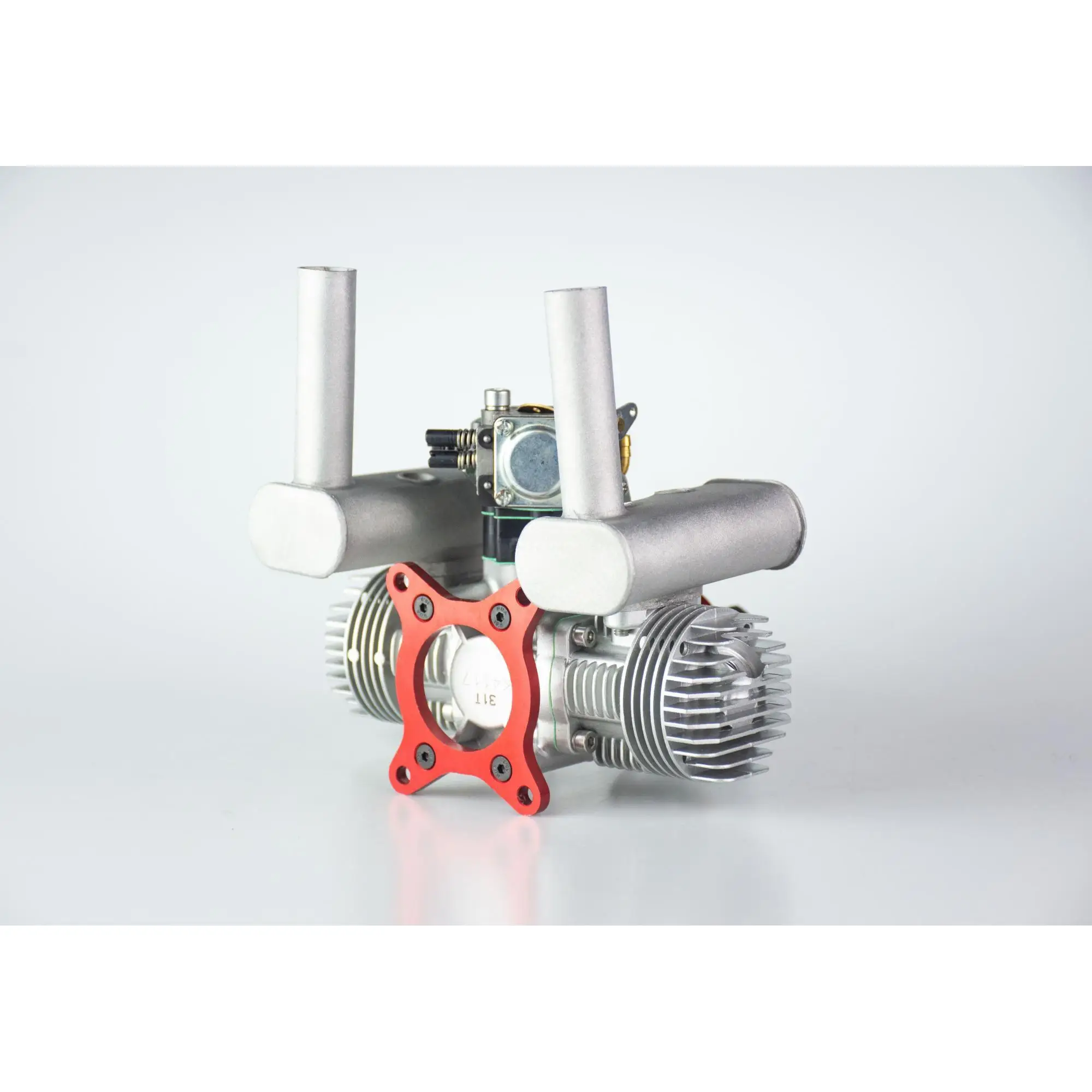 RCGF 31cc T Twin Gas Engine, Walbro Carburetor for Scale RC Aircraft