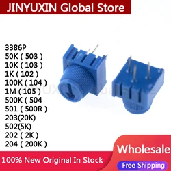 10Pcs 3386P 상단 조절 캡 50K 503 10K 103 1K 102 100K 104 1M 105 500K 504 501 500R 203 20K 502 5K 202 2K 204 전위차계
