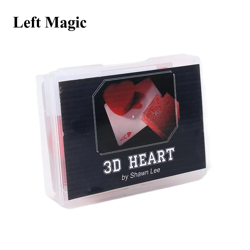 

3D Heart by Shawn Lee Magic Tricks Vanishing Card Changes To Sponge Heart Magia Close Up Bar Illusions Gimmicks Mentalism Props