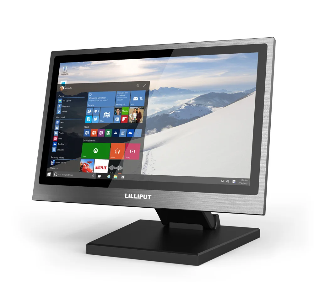 Lilliput TK1330-NP/C/T 13.3 Inch Industrial Capacitive Touch Monitor Rugged Metal Design for HDMI DVI
